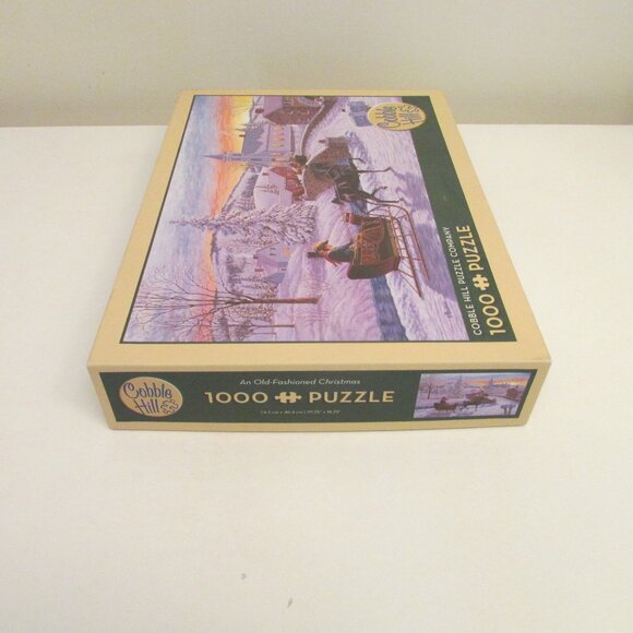 Vintage Cobble Hill Puzzle 1000 pieces, An Old-Fashioned Christmas - Picture 3 of 8